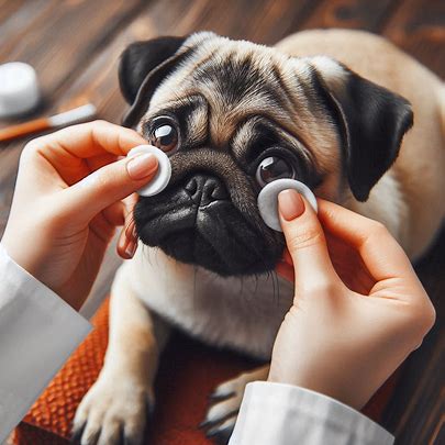 تمیز کردن چشم سگ پاگ